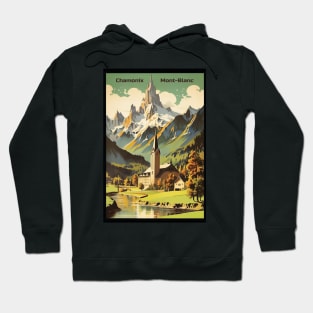 Chamonix, Mont Blan, Ski Poster Hoodie